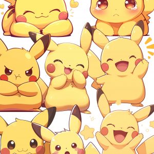 Cute Pikachu Images - Pikachu Poses PNG Files