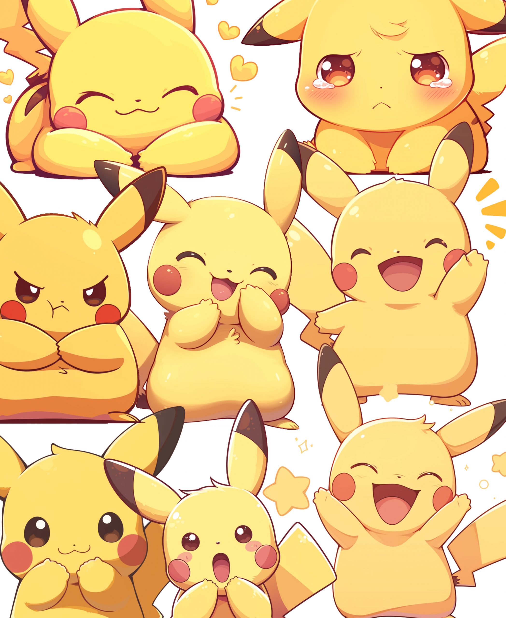 Cute Pikachu Images - Pikachu Poses PNG Files