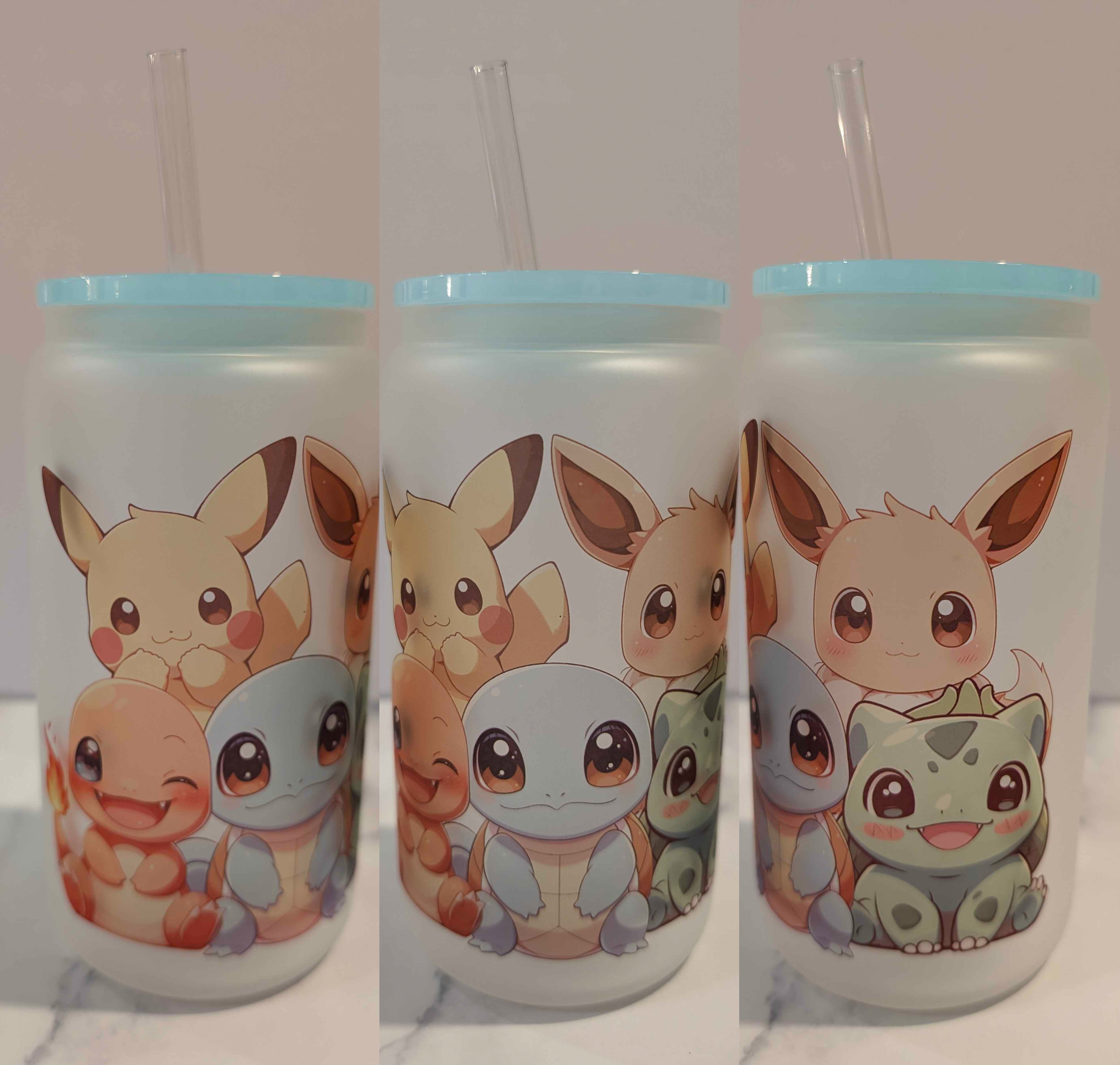 Cute Starter Pokemon Cup - Pikachu Glass Jar
